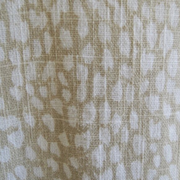 Nicole Miller Tan & White Linen Blend Shift Dress XL - Picture 5 of 9